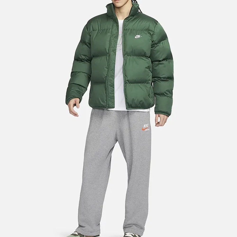 Nike Sportswear Club Primaloft Puffer Jacket Forest Green Sz Large FB7368-323